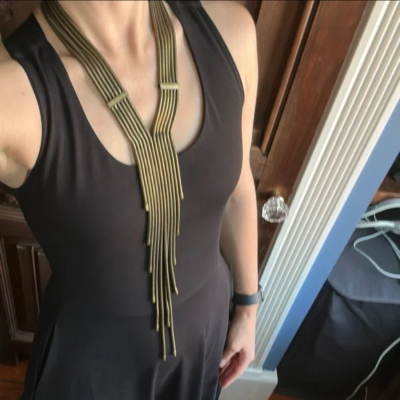 Vintage Auden Gold Tone Layered Necklace - Picture 5 of 12